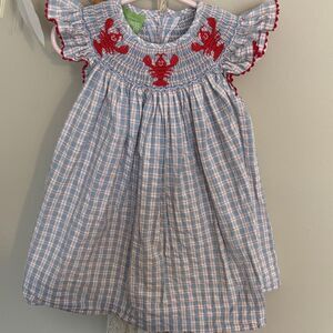 Classic Whimsy lobster smocked Dress size 18 months